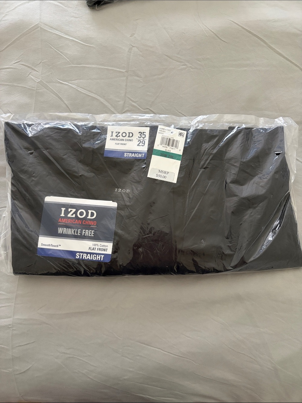 IZOD Men's American Chino Flat Front Straight Fit Pants